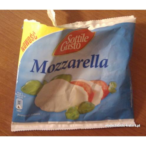 Ser Mozzarella - Sottile Gusto - kalorie, wartości..