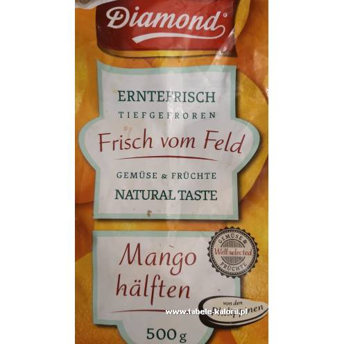 Mango mrożone połówki Mango Halften - Diamond - kalorie..