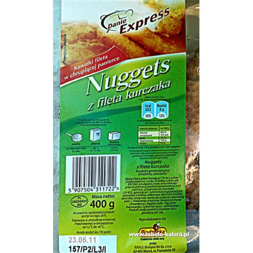 Nuggets z fileta kurczaka - Danie Express - kalorie ...