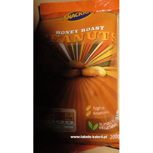Ile kcal ma Orzeszki ziemne w miodzie Honey Roast Peanuts - Snackrite ...